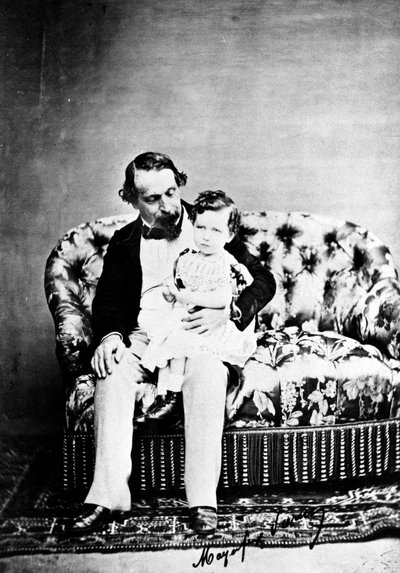 Kaiser Napoleon III. mit dem Prinzen Imperial, ca. 1860 von Mayer and Pierson